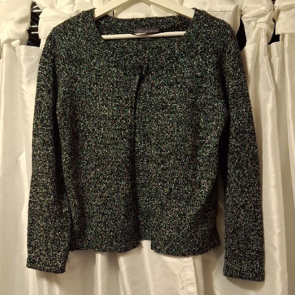 Covington Black and White Textured Sweater S